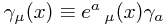 \gamma_\mu(x) \equiv e^a\,_\mu(x) \gamma_a \gamma_\mu(x) \equiv e^a\,_\mu(x) \gamma_a